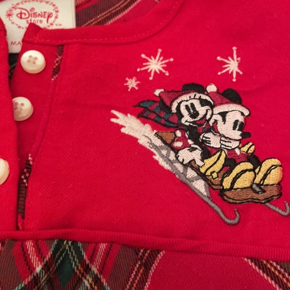🎉 3 for $30. 🎉 Disney Store Christmas Mickey and Minnie nightgown (OLCC) - Picture 2 of 6